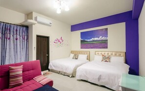 Premium bedding, down comforters, pillowtop beds, individually decorated