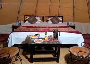 Basic Tent, 1 Double Bed | Desk, rollaway beds