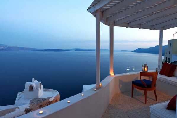 House, 2 Bedrooms, Jetted Tub | Terrace/patio - Menias Cave House (Santorini)