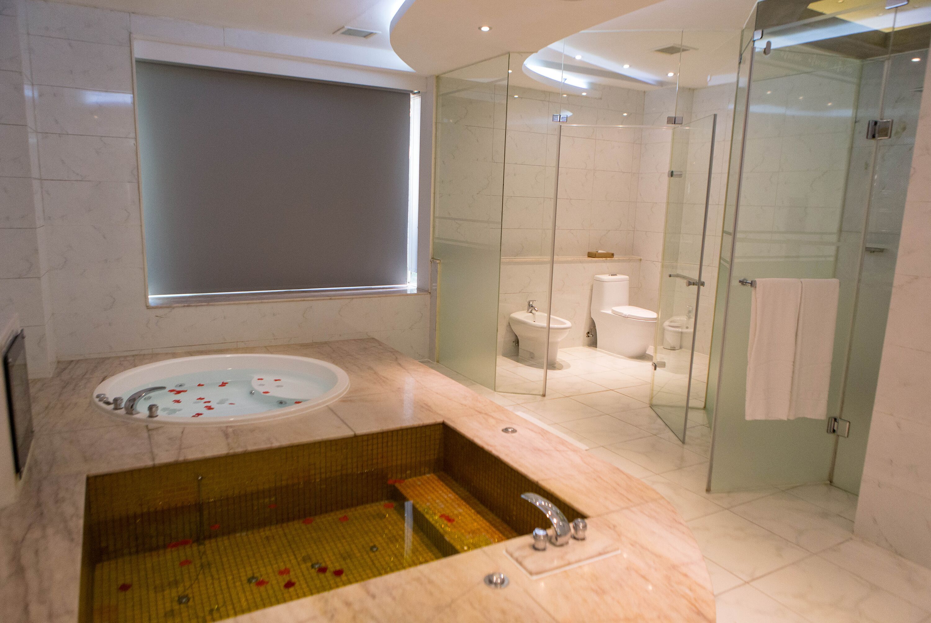 presidential suite check in time starts from 6pm | bathroom | separate bathtub and shower, free toiletries, hair dryer, slippers