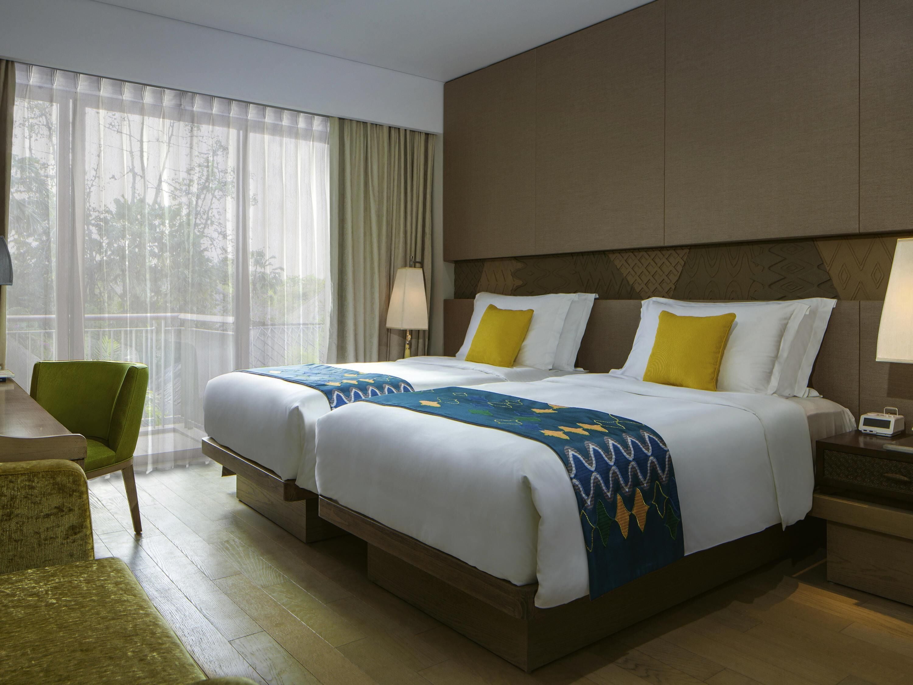 Couette en duvet d'oie, surmatelas, coffres-forts dans les chambres