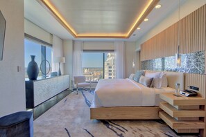 Presidential Suite, 1 Bedroom, Non Smoking | Living area | 50-inch flat-screen TV with cable channels, TV, pay films - Hilton Norfolk The Main (Norfolk)