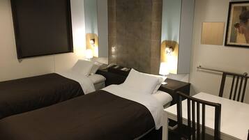 Twin Room, Non Smoking | 1 bedroom, desk, laptop workspace, iron/ironing board
