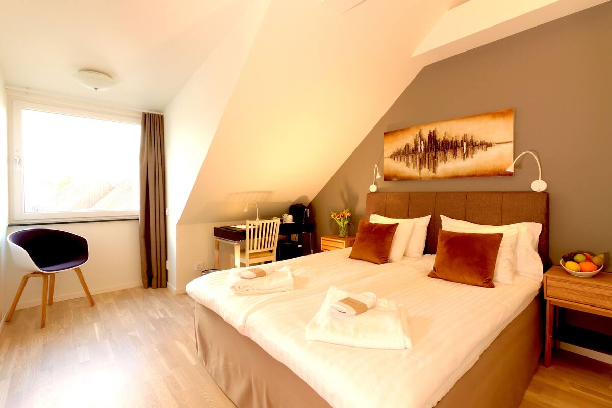 Double Room, 1 Queen Bed | Hypo-allergenic bedding available, soundproofing