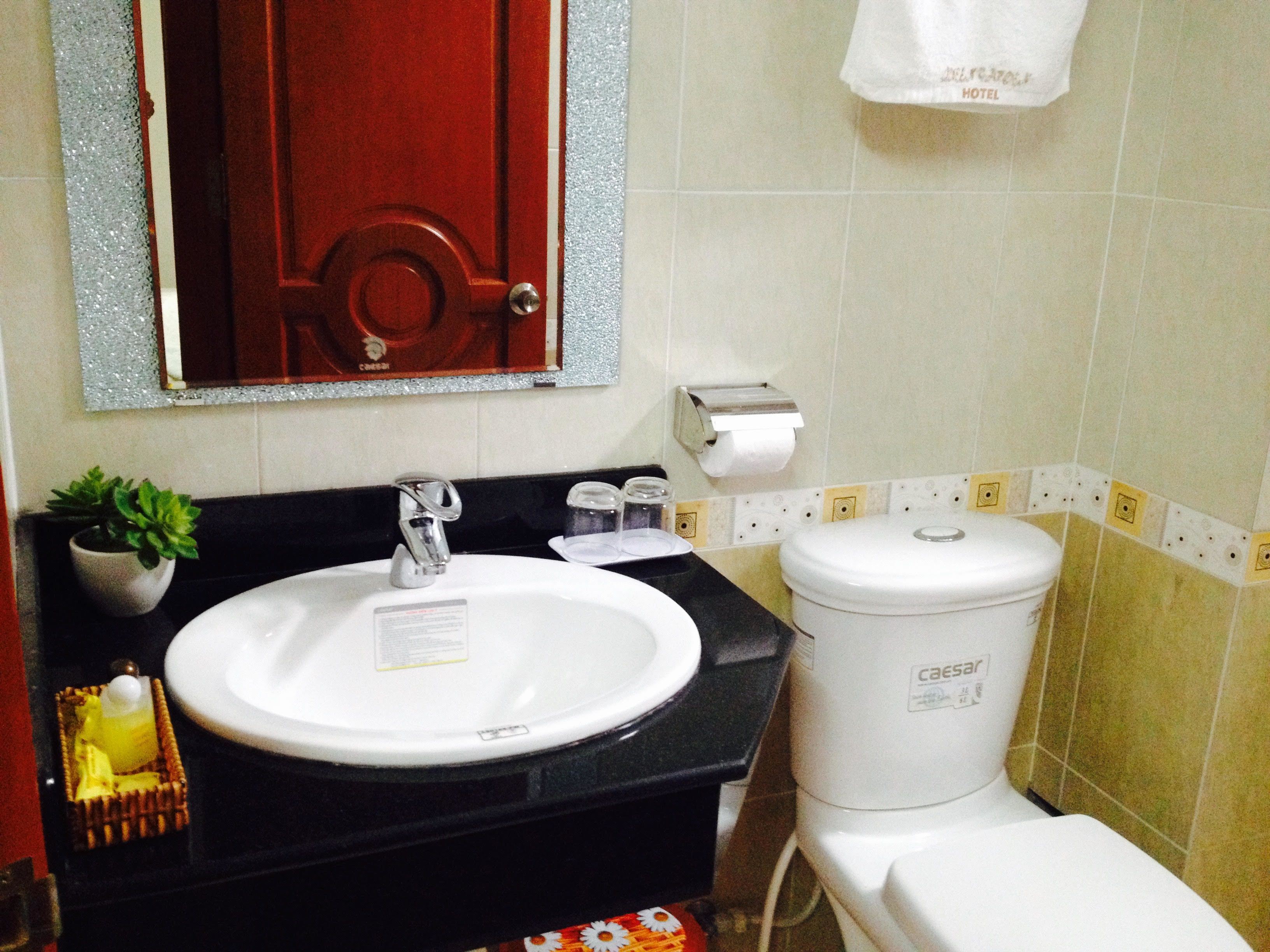 superior double room | bathroom | shower, hydromassage showerhead, free toiletries, hair dryer