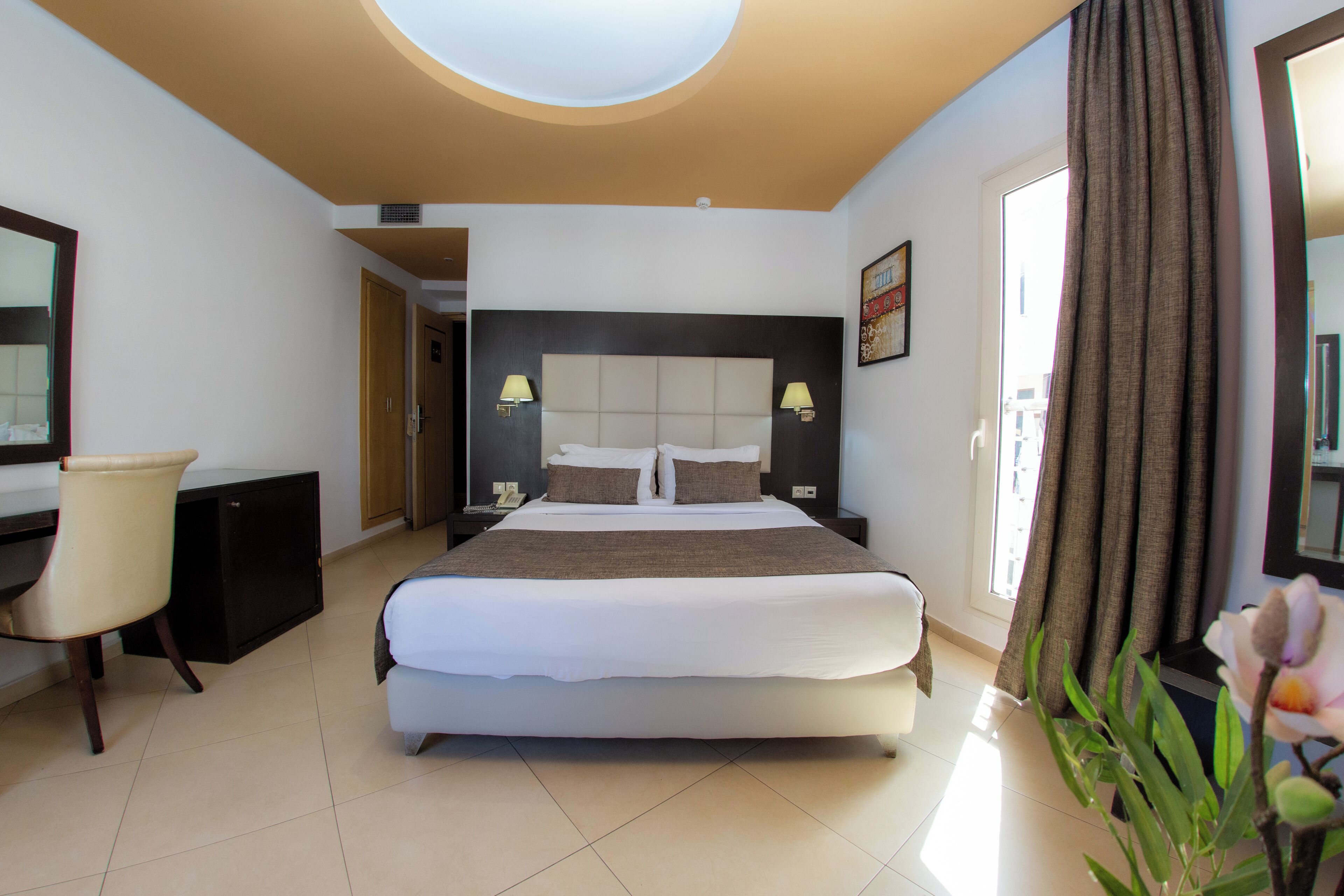deluxe double room | premium bedding, in-room safe, desk, blackout curtains