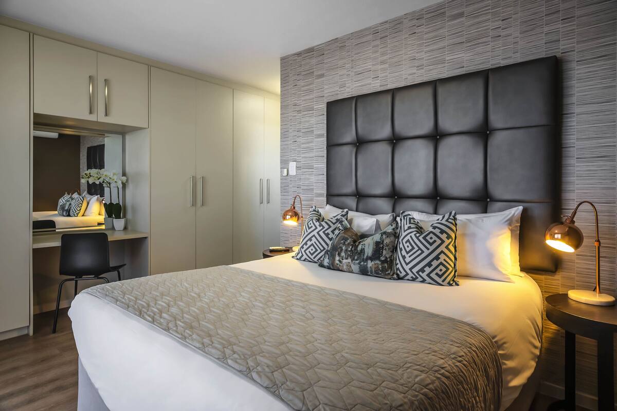 Superior Apartment, 2 Bedrooms | Premium bedding, in-room safe, desk, blackout curtains