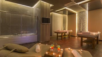 Sauna, hot tub, steam room, Turkish bath, body treatments, body wraps