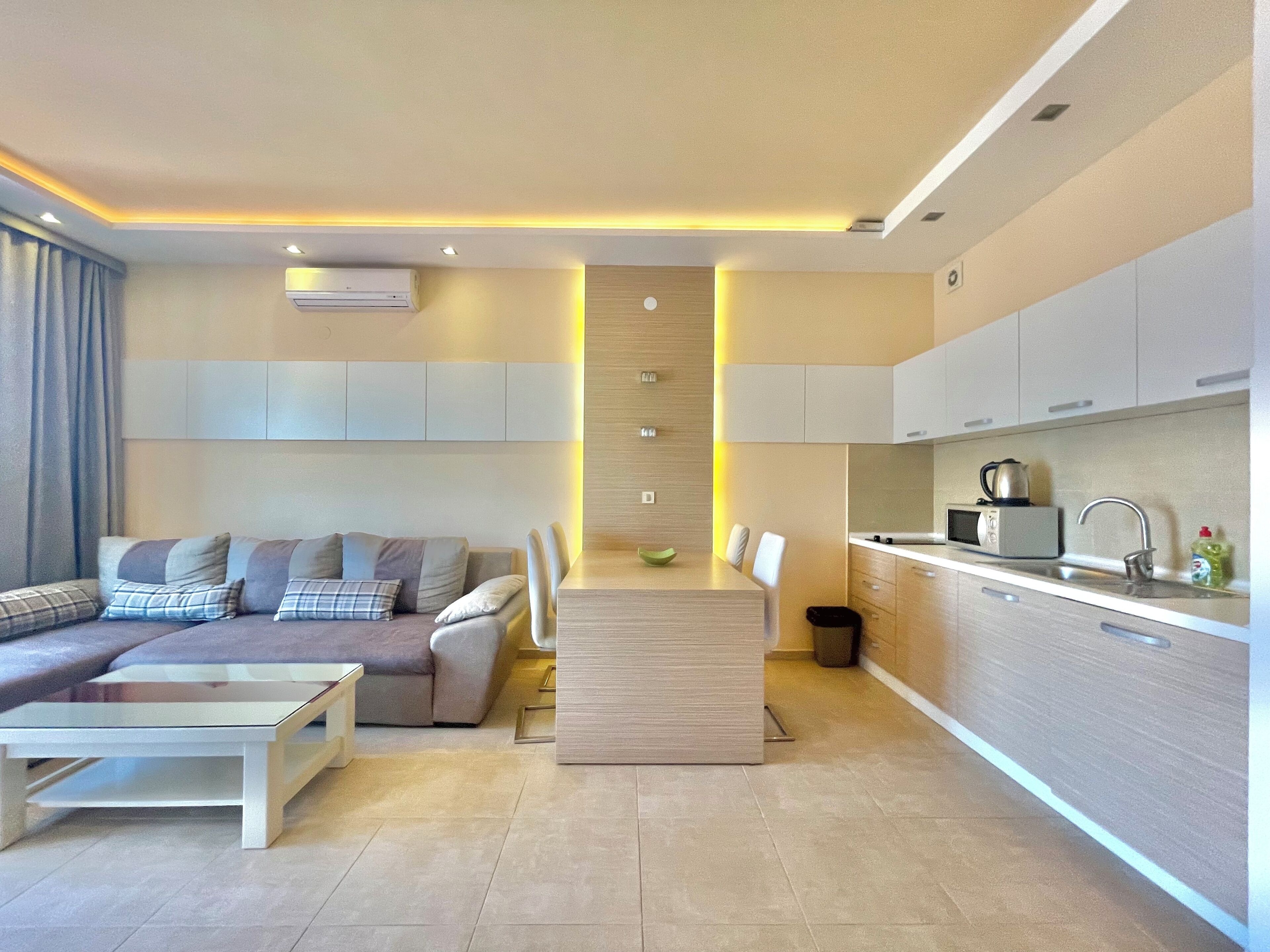 Comfort Apartment, 1 Bedroom | Living area | 42-inch flat-screen TV with cable channels, TV