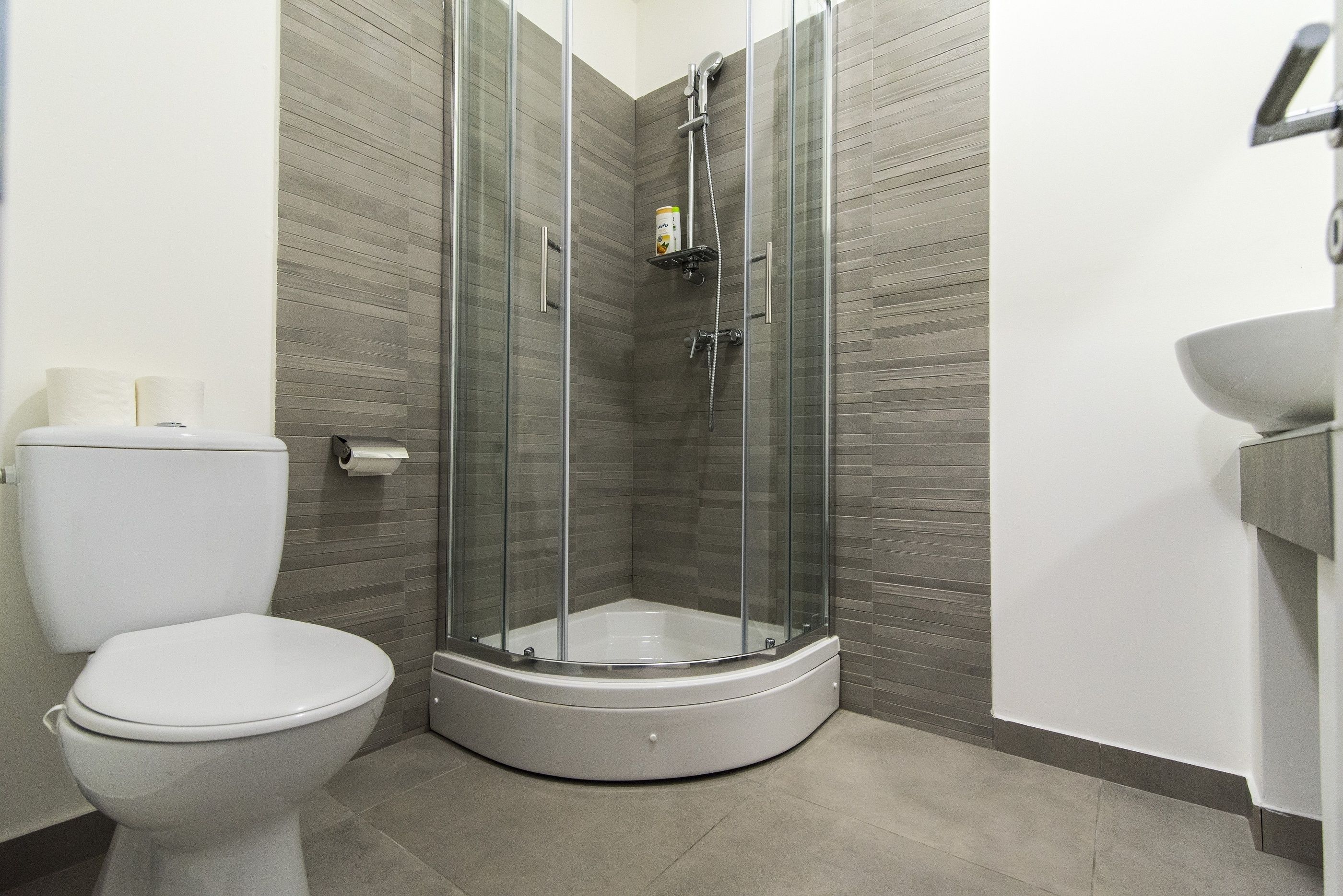 double or twin room | bathroom | shower, free toiletries, hair dryer, towels