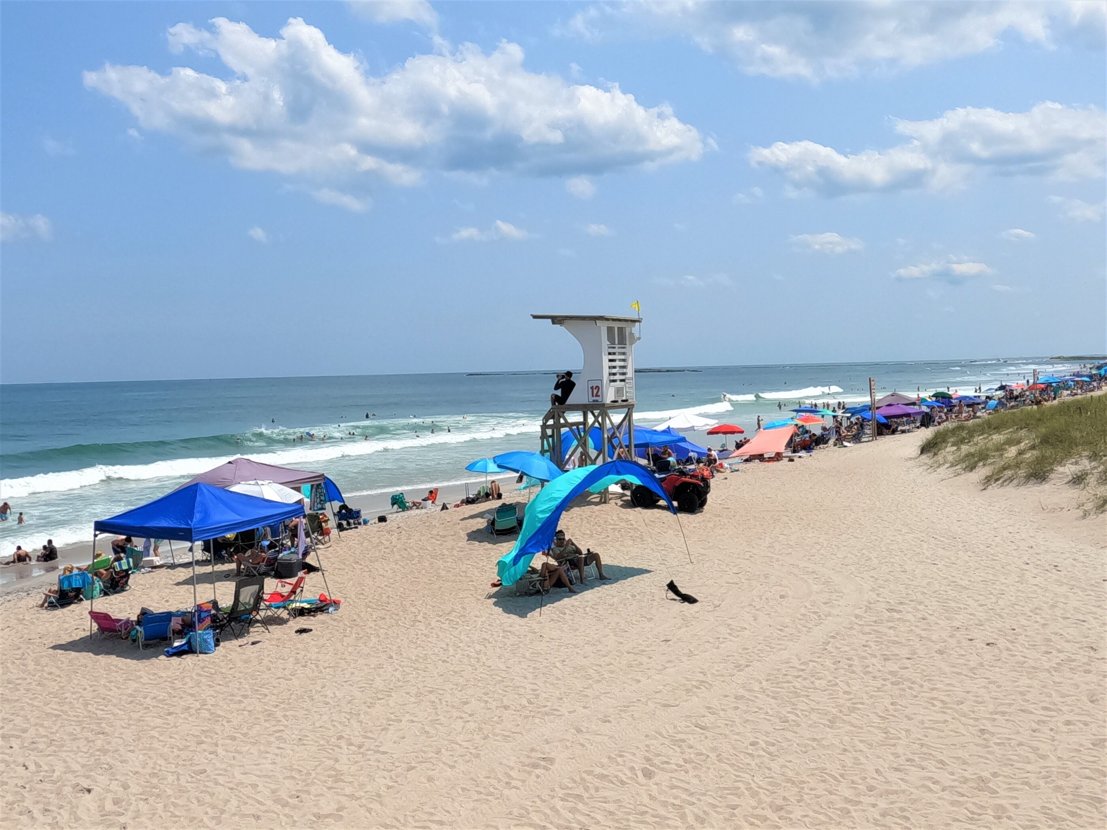 beach nearby, beach towels
