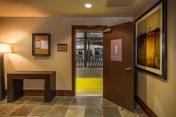Reception area at One Village Place Residences, Lake Tahoe