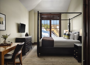 1 Bedroom Residence ( 1 Bath w/tub and separate shower) | 1 bedroom, premium bedding, in-room safe, iron/ironing board at One Village Place Residences, Lake Tahoe