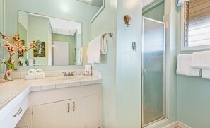 Condo, 1 Bedroom | Bathroom | Towels, shampoo - Honokowai Palms #a-7 1 Bedroom Condo by RedAwning (Lahaina)