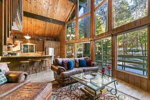 Cabin, 3 Bedrooms | Living area | TV, DVD player