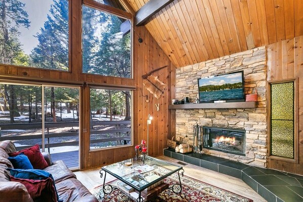 Cabin, 3 Bedrooms | Living area | TV, DVD player