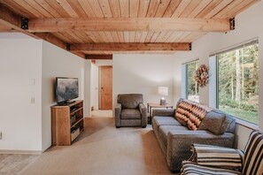 Cabin, 3 Bedrooms | Living area | Fireplace, DVD player