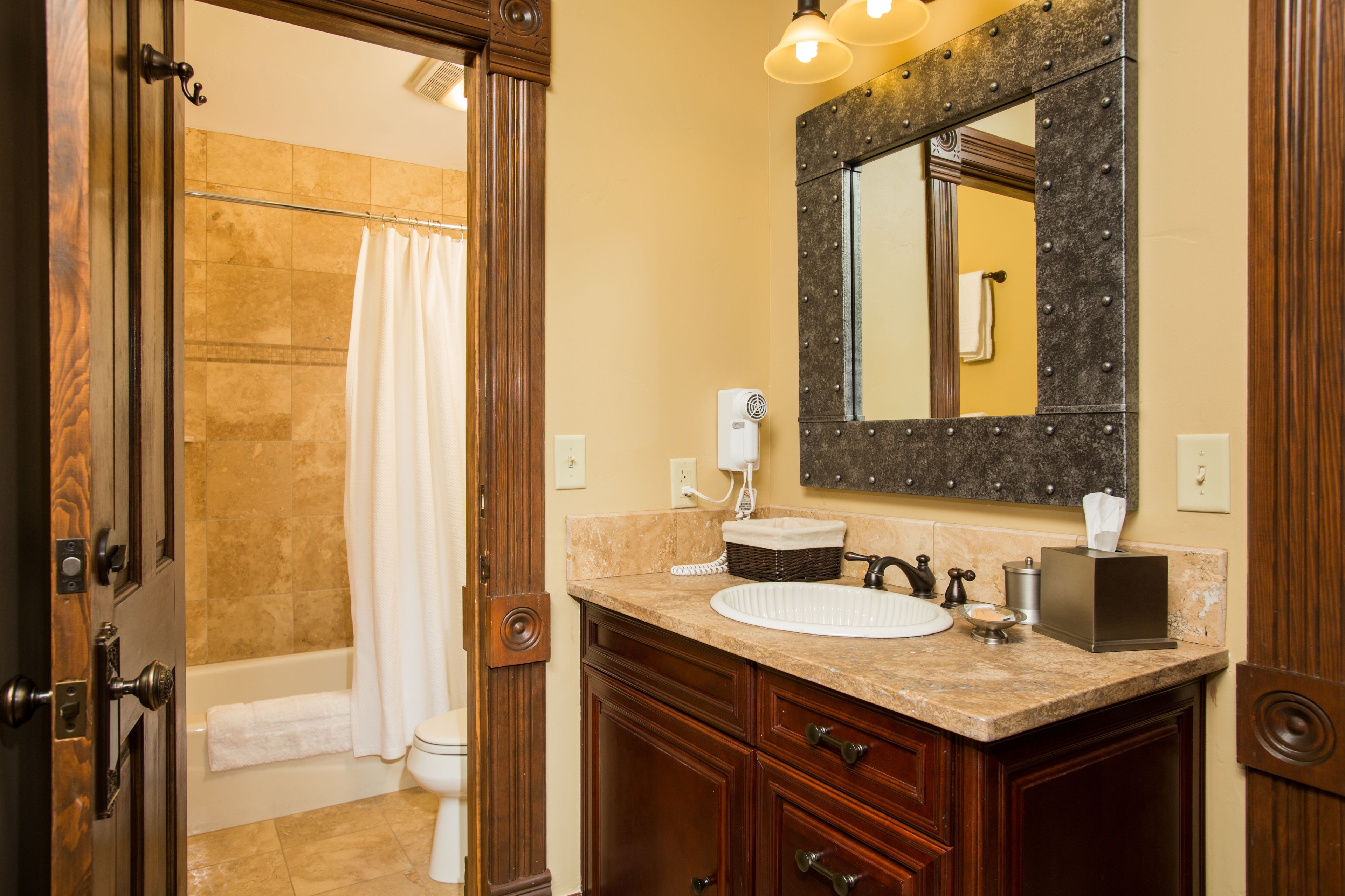 suite, 1 queen bed with sofa bed | bathroom | free toiletries, hair dryer, dressing gowns, heated floors