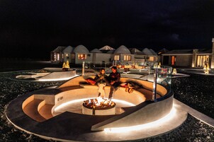 Outdoor banquet area