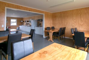 Shared fridge, microwave, dining tables - Hokitika Holiday Park (Arahura Valley)