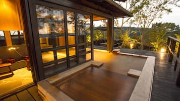 Kagetsu, 1 Japanese futon available | Bathroom | Separate tub and shower, spring water tub, free toiletries, hair dryer