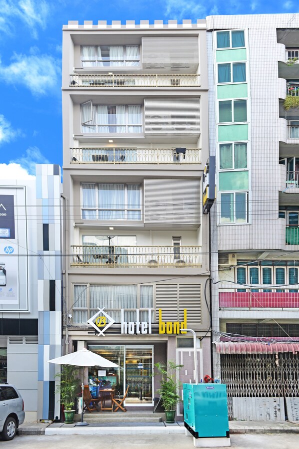 Façana frontal de l'allotjament