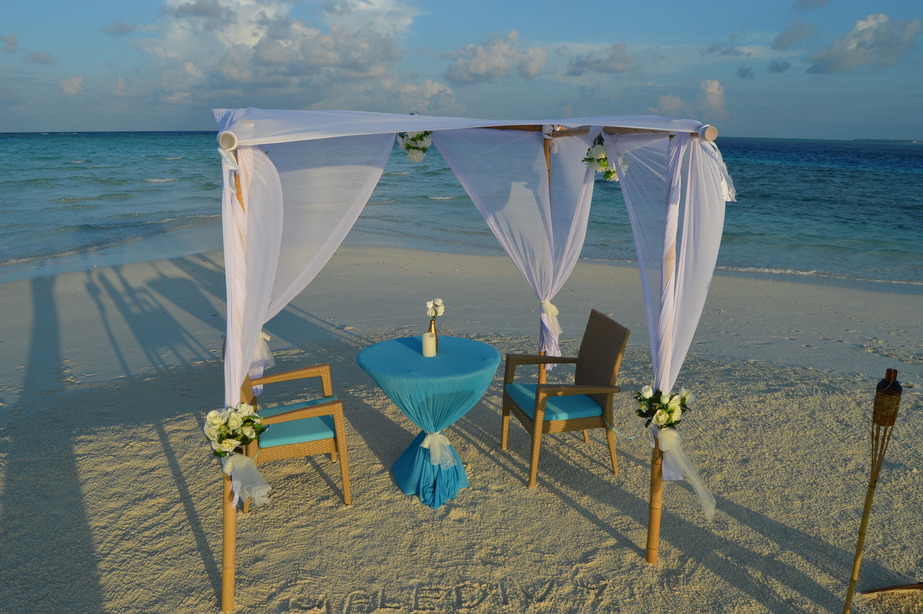 On the beach, scuba diving