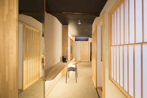 Premium bedding, down duvets, in-room safe, desk