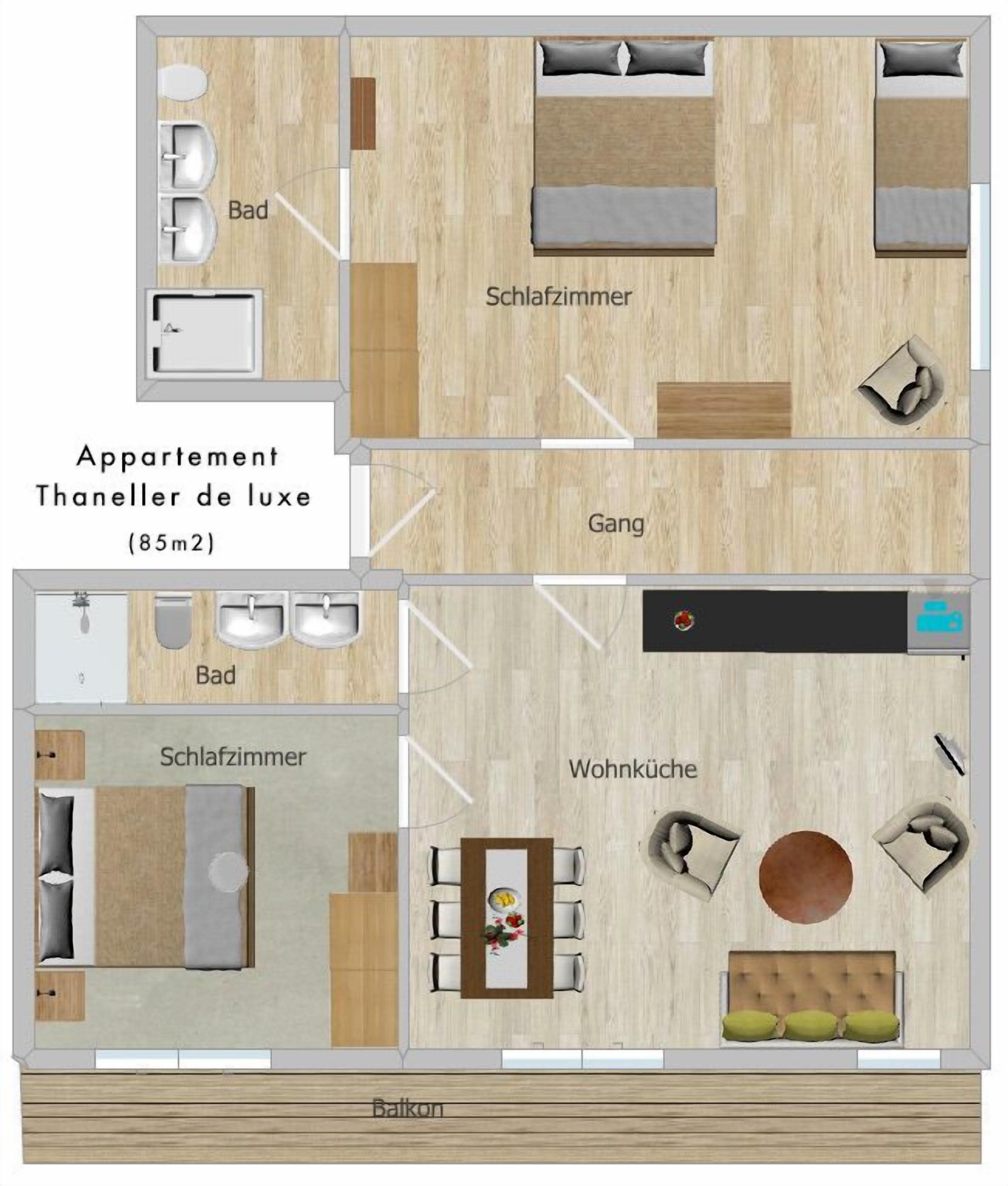 loft, 2 bedrooms, mountain view | floor plan