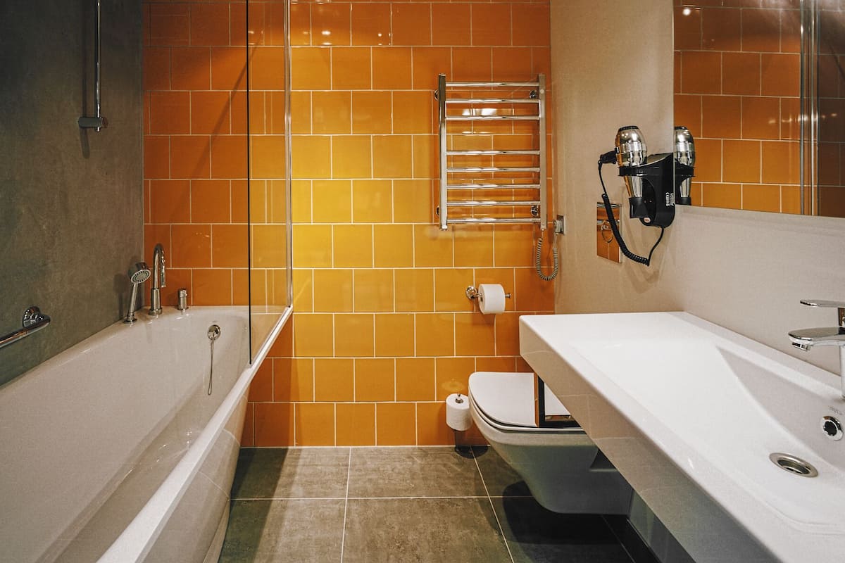 free toiletries, hair dryer, bathrobes, slippers