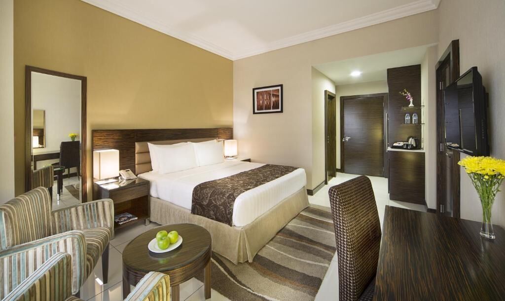In-room safe, desk, blackout drapes, iron/ironing board (on request)
