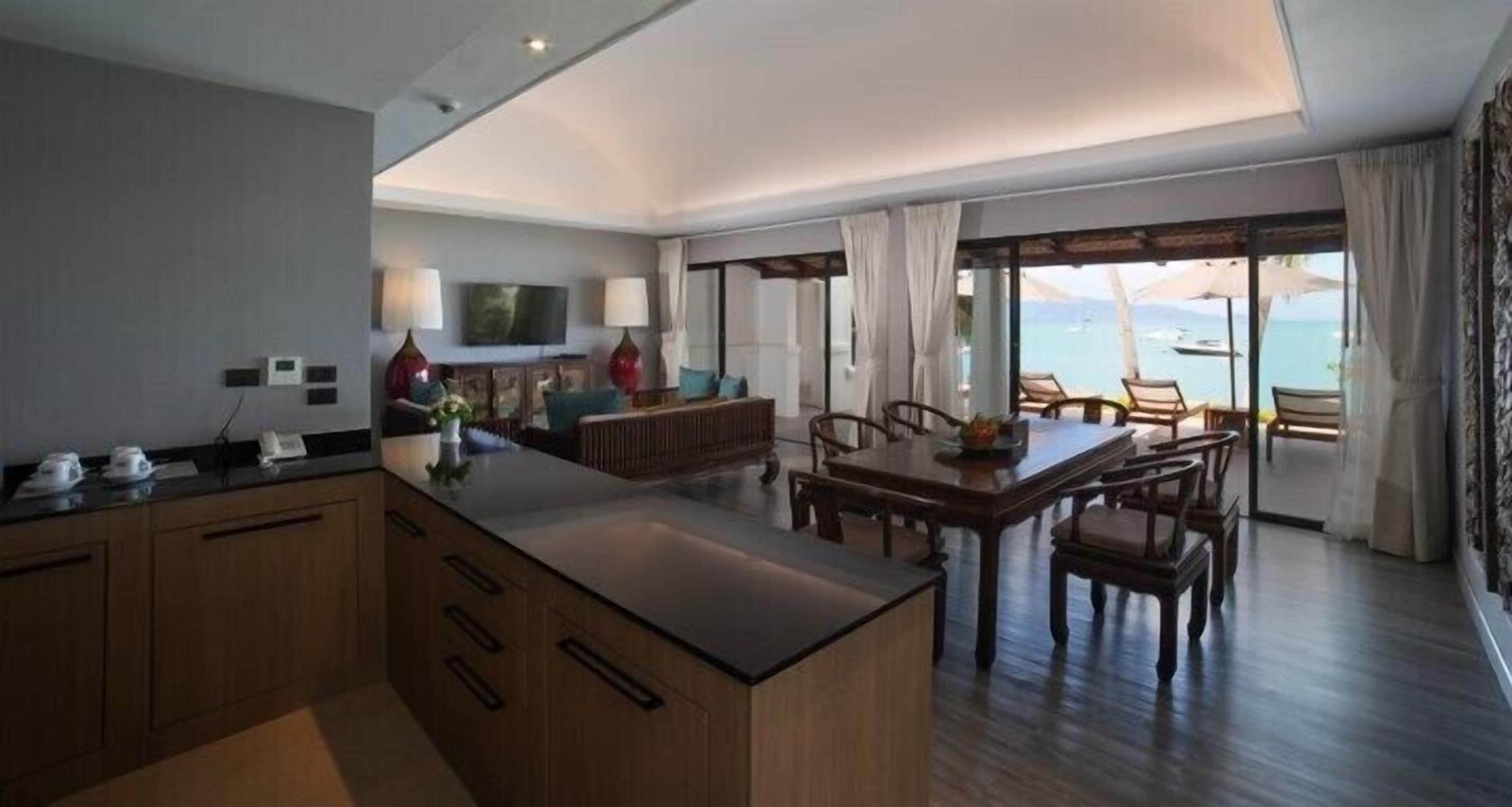 two-bedroom villa | living area | 40-inch led tv with satellite channels, tv