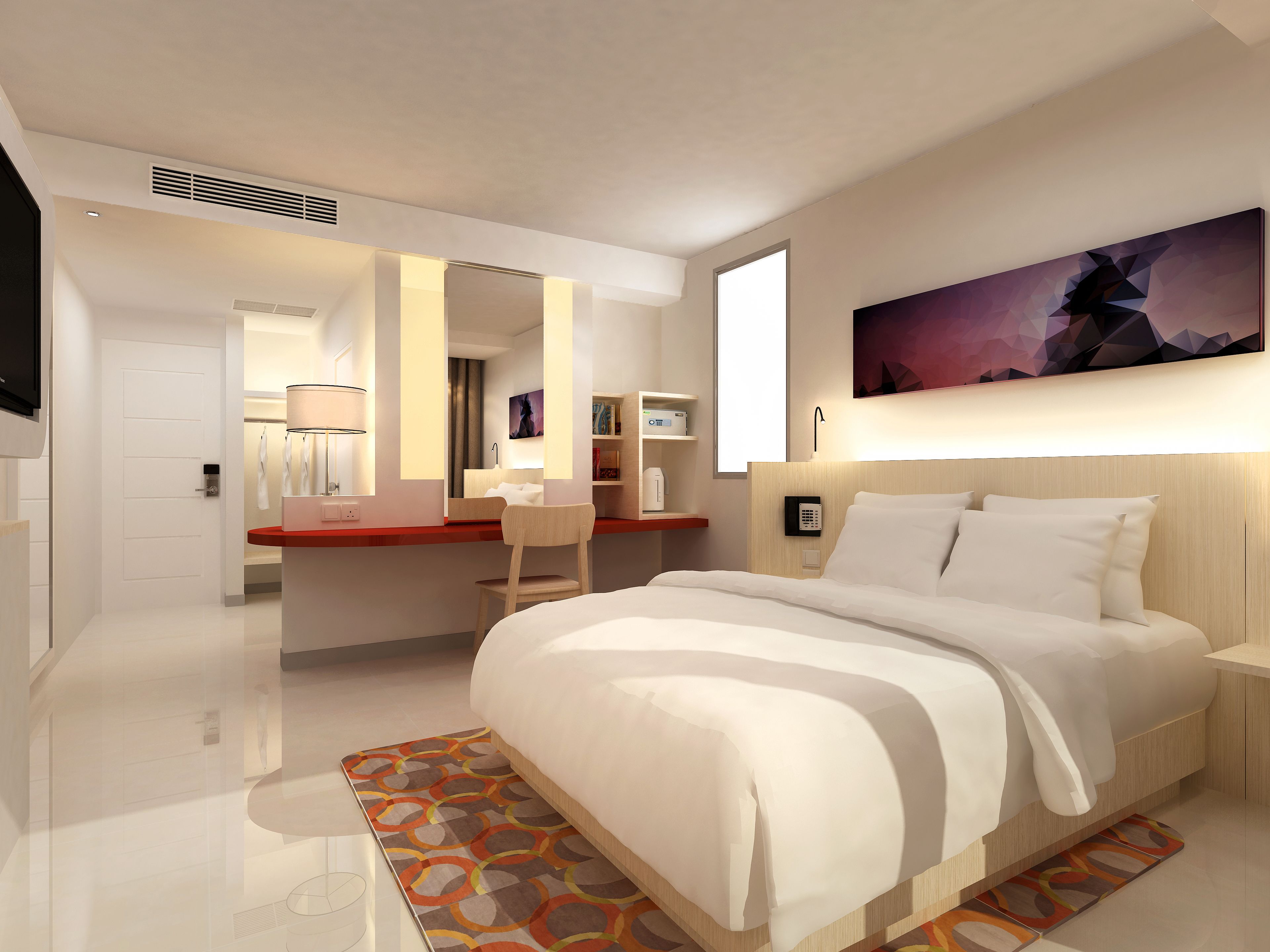 room, 1 king bed | in-room safe, desk, soundproofing, iron/ironing board