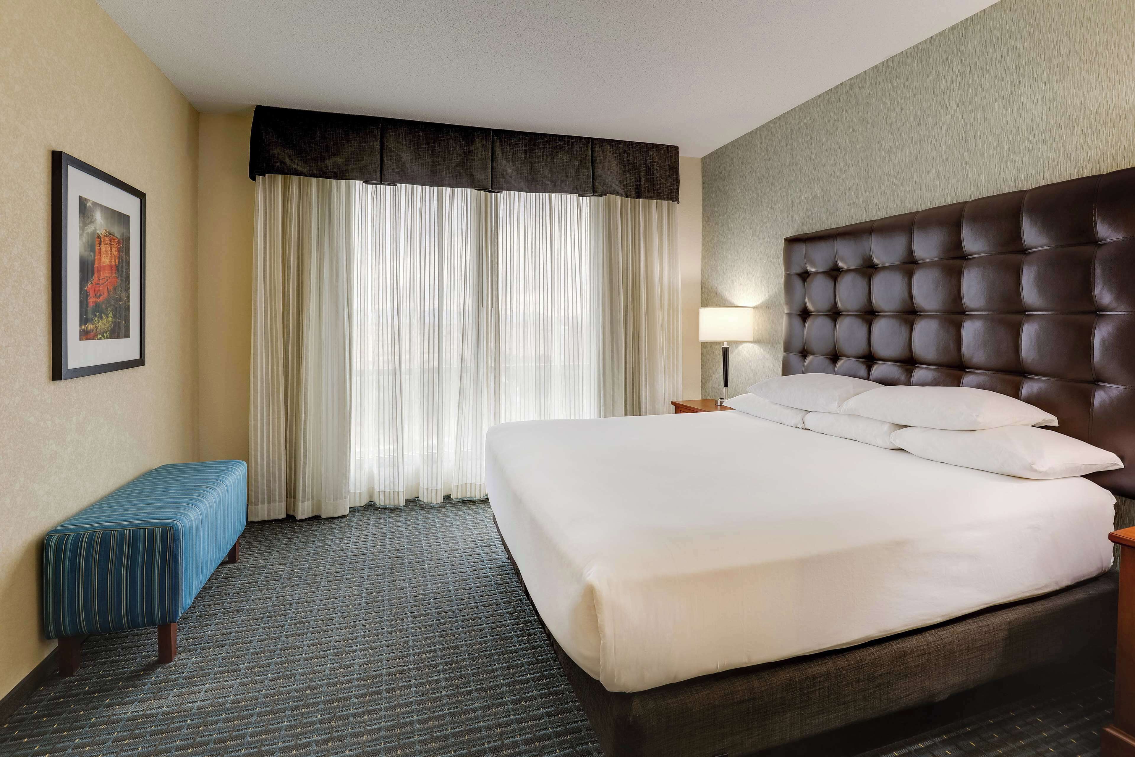 1 bedroom, desk, blackout curtains, iron/ironing board