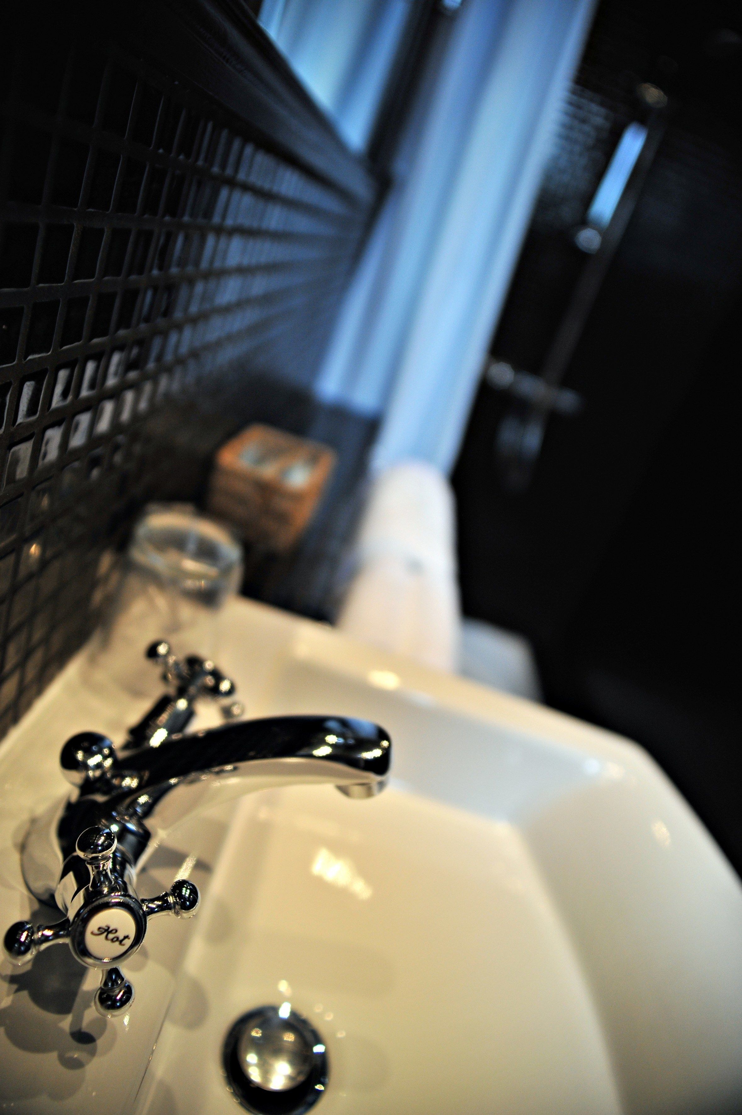 free toiletries, hair dryer, towels