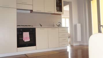 Exclusive Apartment, 1 Bedroom, Beach View | Private kitchenette | Full-size fridge, oven, stovetop, espresso maker