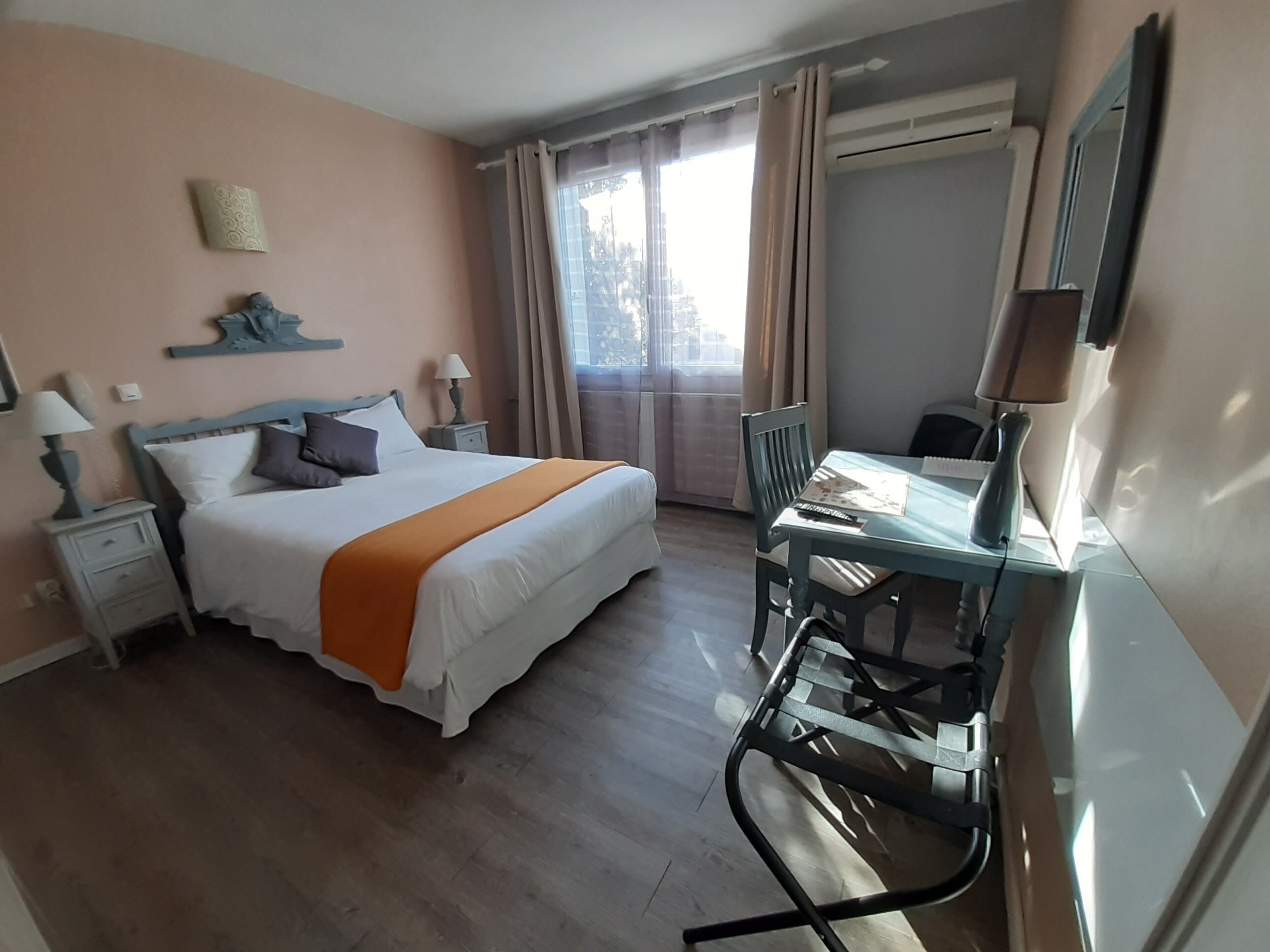 double room | desk, blackout curtains, soundproofing, iron/ironing board