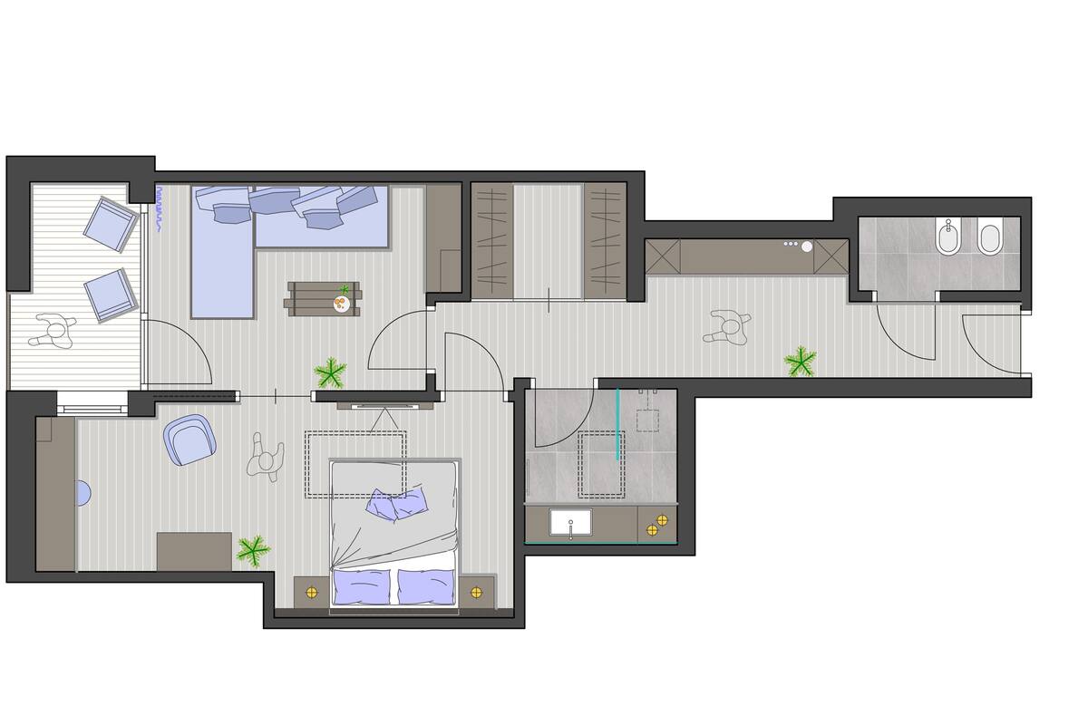 Phòng Suite Junior | Sơ đồ bố cục