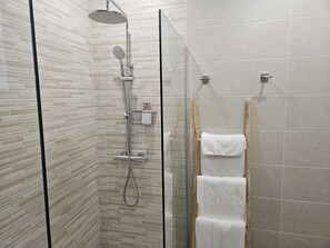 Double or Twin Room, Balcony | Bathroom | Shower, free toiletries, hair dryer, towels