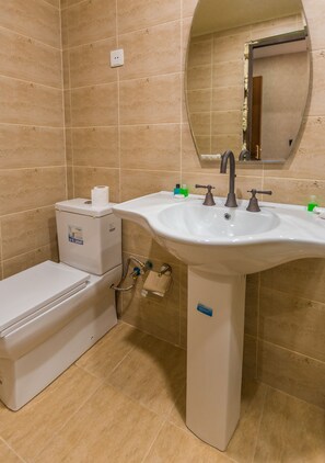 Standard Single Room | Bathroom | Shower, free toiletries, hair dryer, slippers - Riva Hotel (Baku)