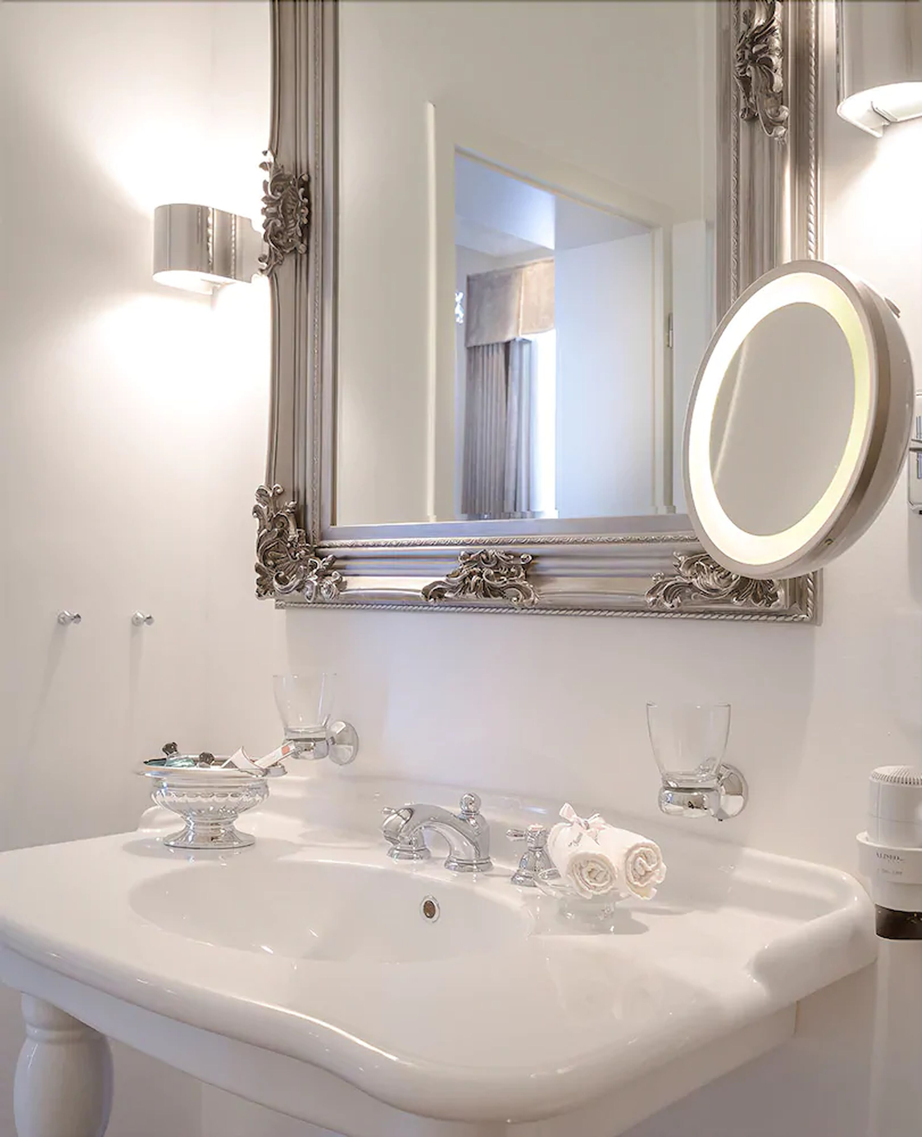 deep-soaking bathtub, free toiletries, hair dryer, bathrobes