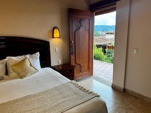 Egyptian cotton sheets, premium bedding, down comforters, in-room safe