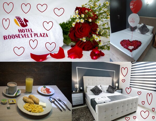Honeymoon Room | In-room safe, desk, iron/ironing board, free WiFi - Hotel Roosevelt Plaza (Cali)