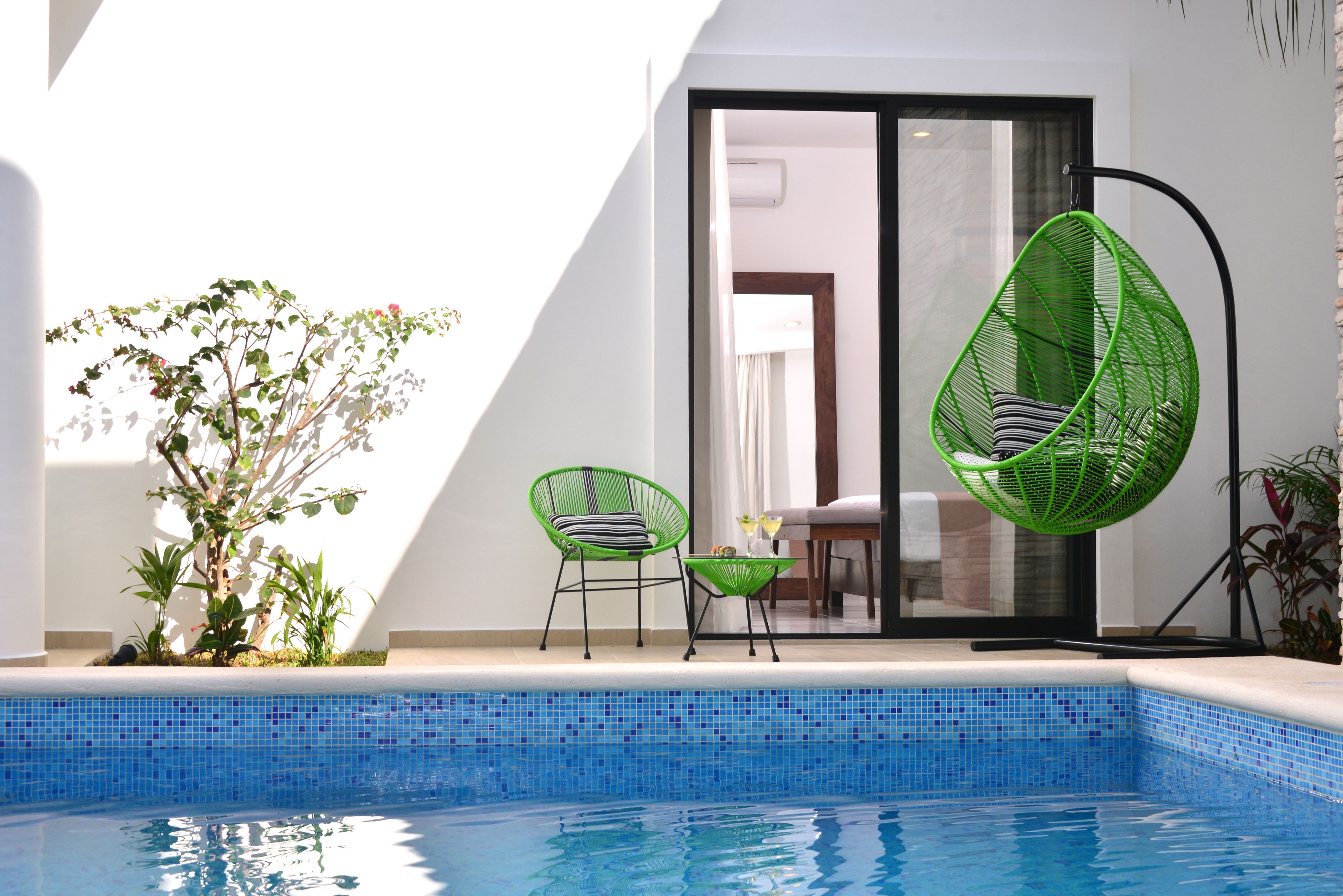 Grand-Zimmer, Poolseite | Hochwertige Bettwaren, Daunenbettdecken, Pillowtop-Betten, Minibar