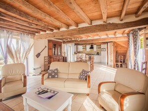 TV, fireplace, DVD player, table football