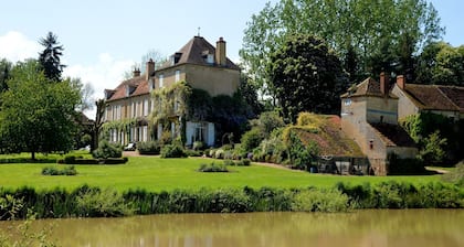 Mansion in Champvert with Pond View Terrace