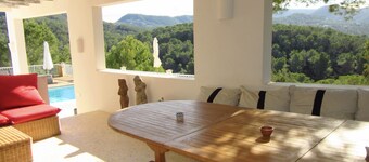 Villa in Cala Tarida with Private Pool & Sea View