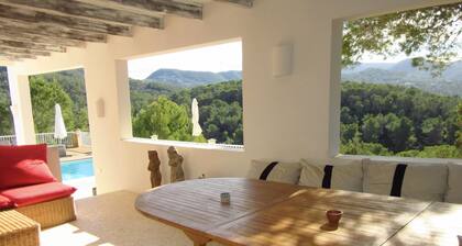 Villa in Cala Tarida with Private Pool & Sea View