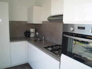 Fridge, microwave, dishwasher, high chair