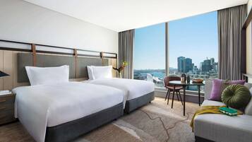 Ropa de cama de alta calidad y minibar